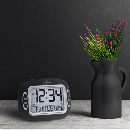 Marathon Watch Company Digital Atomic Tabletop Clock with Alarm